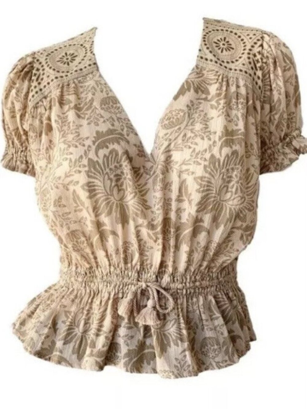 Spell & the Gypsy - Lioness Cap Sleeve Blouse (size Small) - Picture 2 of 10